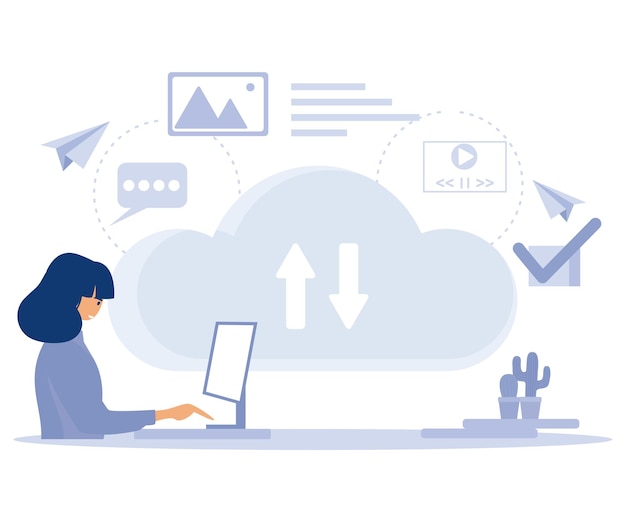 Cloudsoftwareconcept SaaS-technologie cloud computing-beveiliging