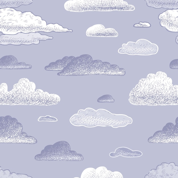 Vector cloudy sky