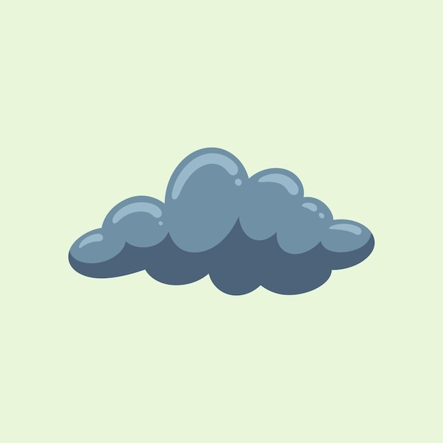 Cloudy strom vector set weather illustration cute simple fun modern simple