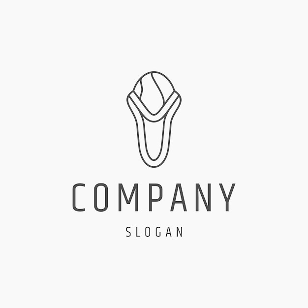 Clove line art logo icon design template