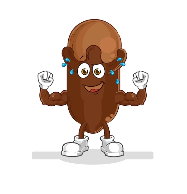 Clove muscular cartoon cartoon mascot vector