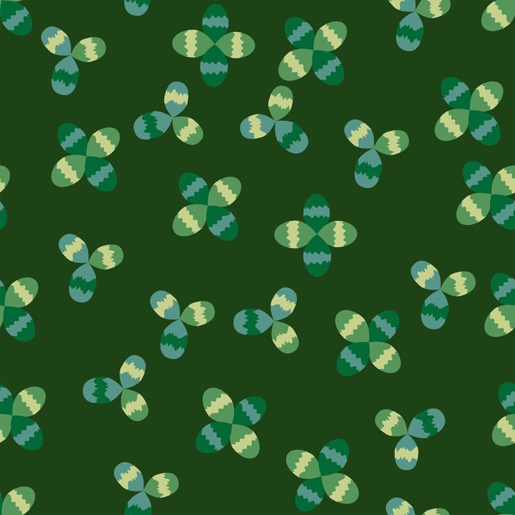 Vector clover blooming pink seamless pattern st patrick's day seamless pattern clover background