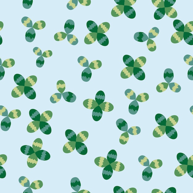 Clover blooming pink seamless pattern St Patrick's Day seamless pattern clover background