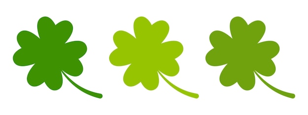 Clover Leaf in flat style isolated