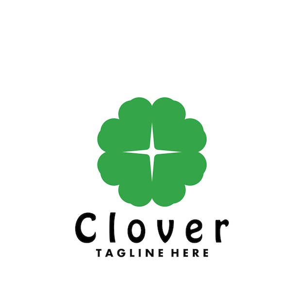 Vector clover leaf green logo vector illustration design template