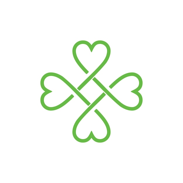 Vector clover leaf logo design template