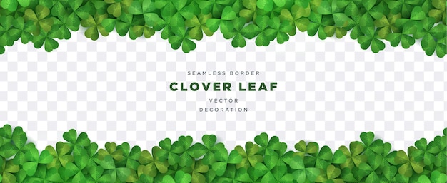 Clover leaf seamless border  for st patrick's day