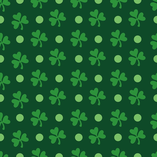 Vector clover leaf seamless pattern