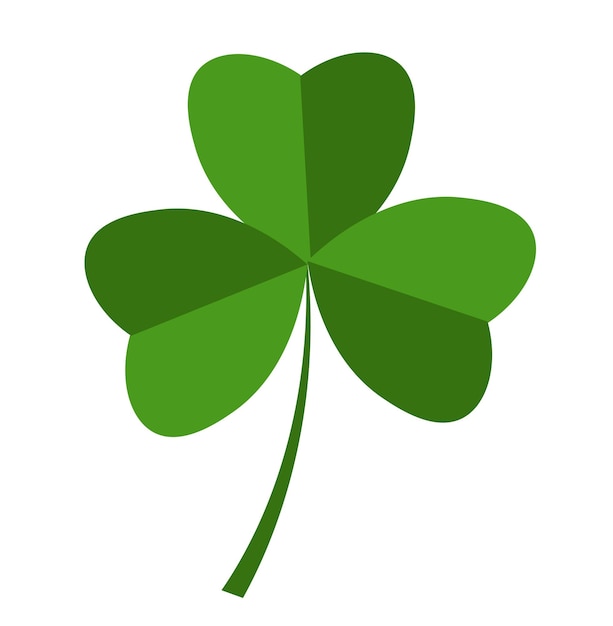 Clover leaf on white background