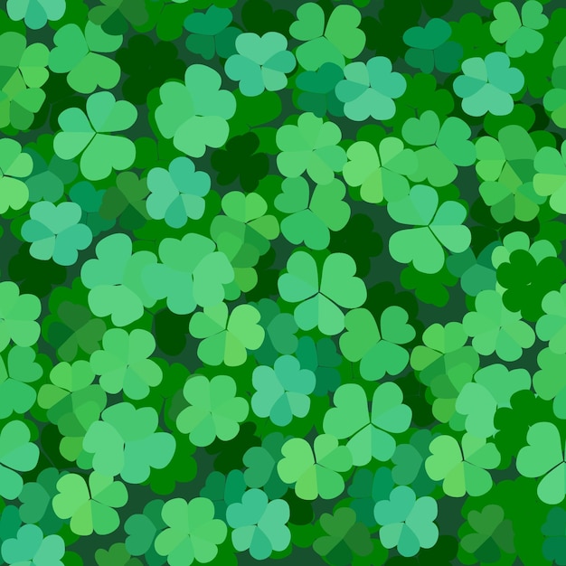 Clover leaves seamless pattern, a clover vector background.