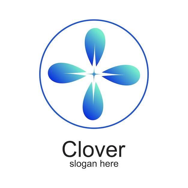 Clover logo design simple concept Premium Vector