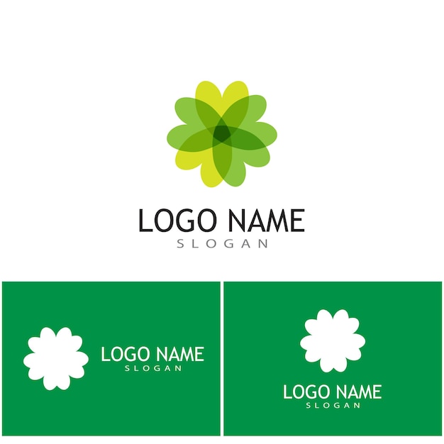 Clover Logo Template vector symbool natuur