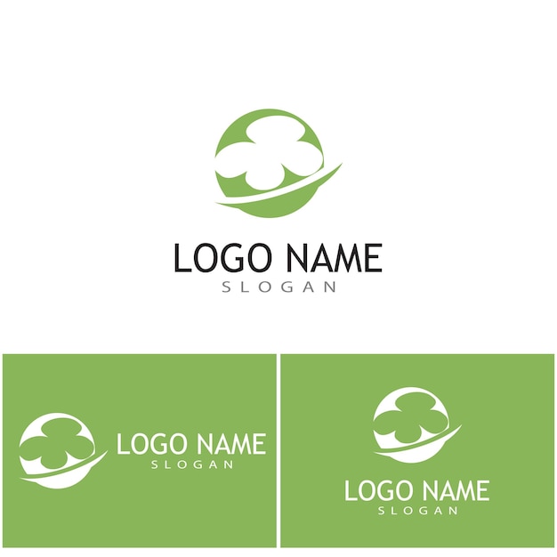 Clover Logo Template vector symbool natuur