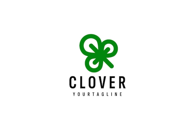 Vector clover logo vector icon illustration