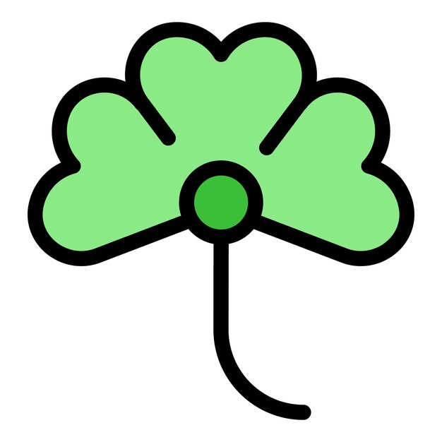 Vector clover nature icon outline clover nature vector icon color flat isolated