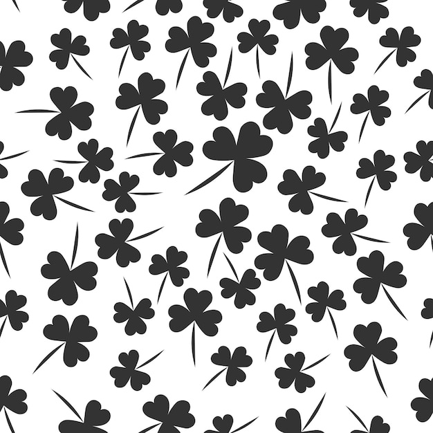 Clover  the symbol of st. patrick's day. shamrock symbol of ireland seamless pattern