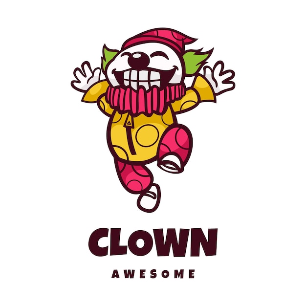 Clown circus logo