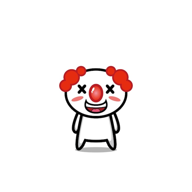 Clown cute character vector design face joker