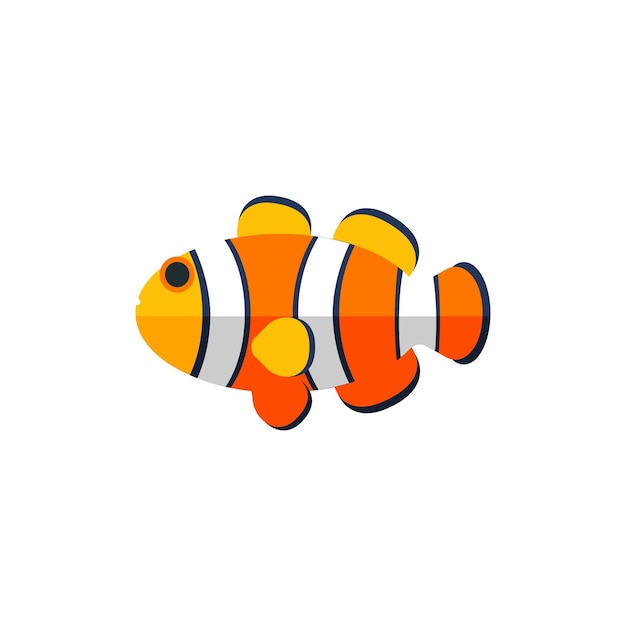 Clown Fish Primitive Style Childish Sticker