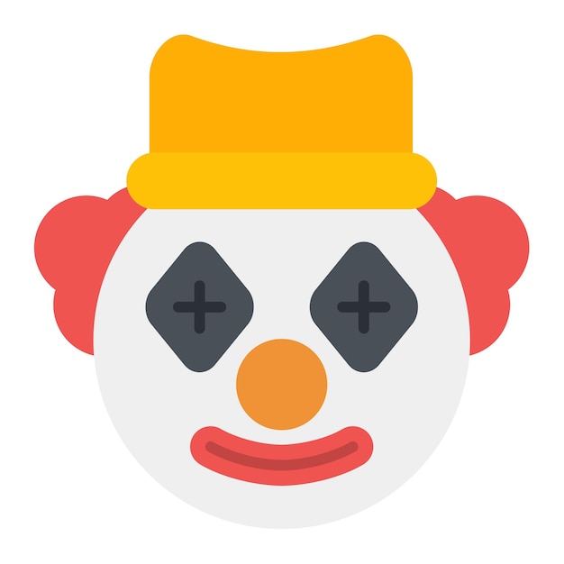 Vector clown flat illustration