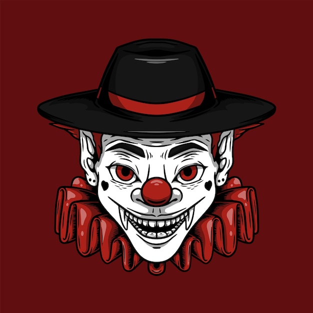 Clown gezicht vector kunst