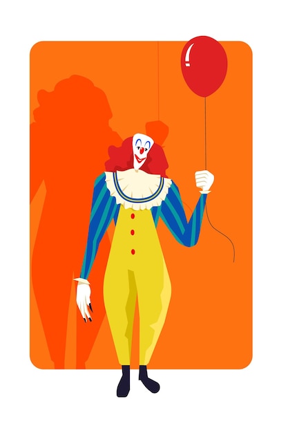 Vector clown halloween-personage