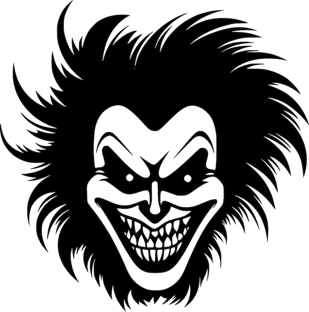 Illustrazione vettoriale del logo vettoriale di alta qualità clown ideale per la grafica della maglietta