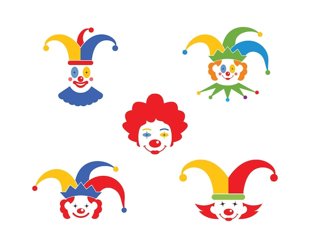 Clown illustratie vector pictogram ontwerp