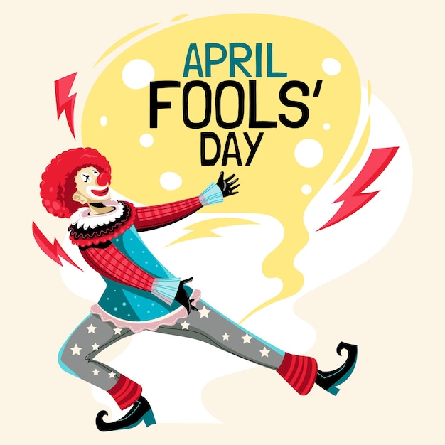 Clown Illustration for April Fools Day Concept