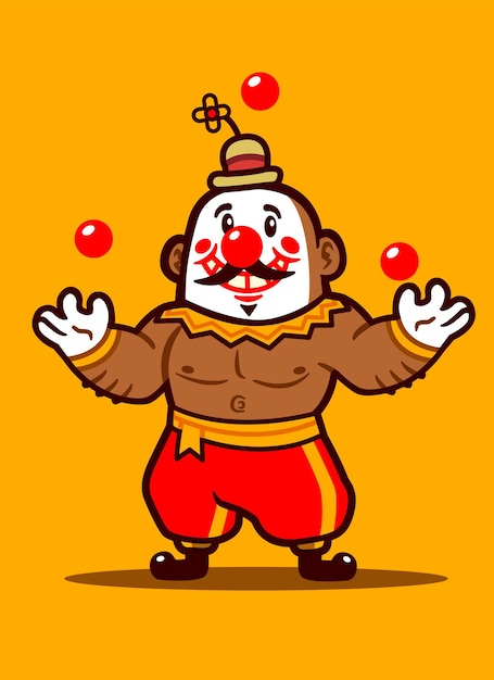 Vettore clown juggler