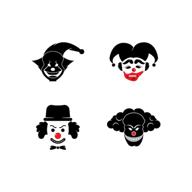Clown karakter illustratie vector sjabloon