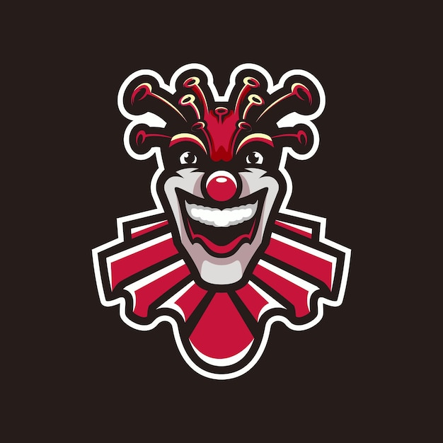 Clown logo ontwerp met