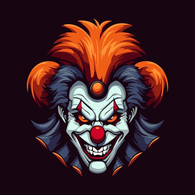 Mascotte clown e logo esport