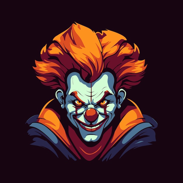 Clown mascot and esport logo