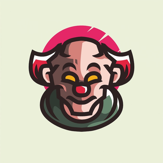 Clown mascotte logo