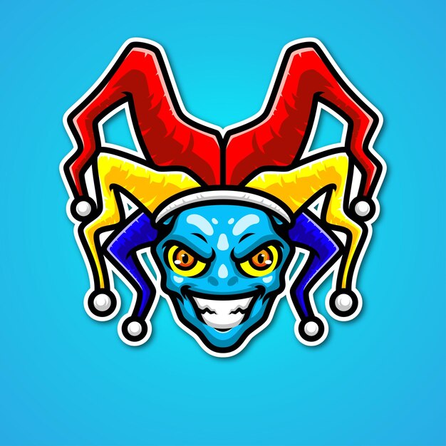 Vector clown masscot logo illustration vector