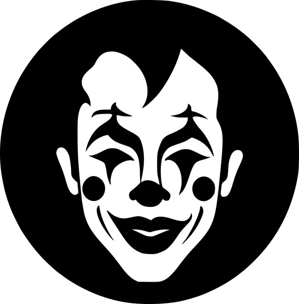 Vector clown minimalist and simple silhouette vector illustration