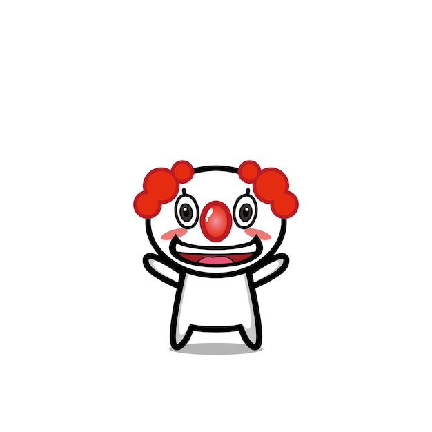 Clown schattig karakter vector ontwerp gezicht joker