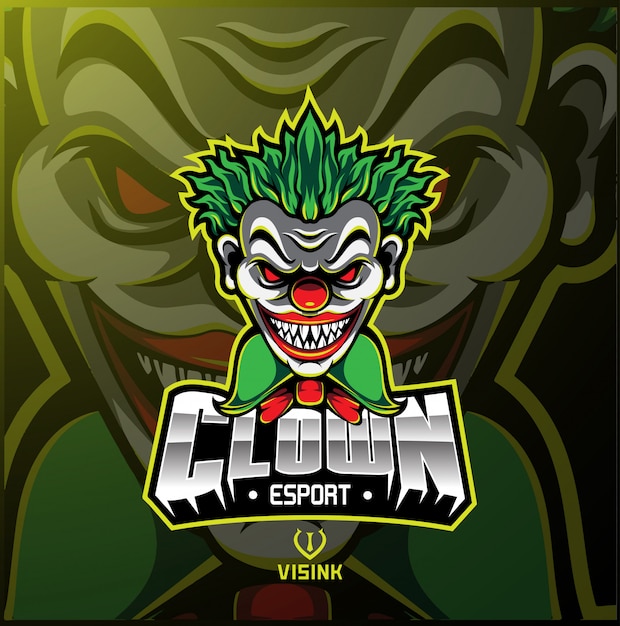 Clown sport mascotte logo