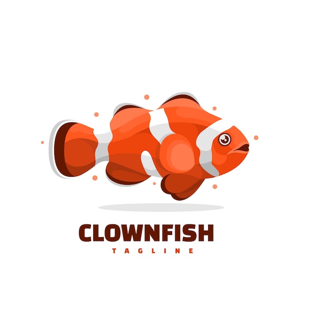 Vector clownfish mascot logo