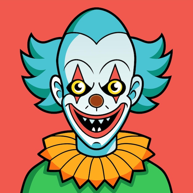 Clowns joker buffoon comedian juggler hand drawn mascot cartoon character sticker icon concept