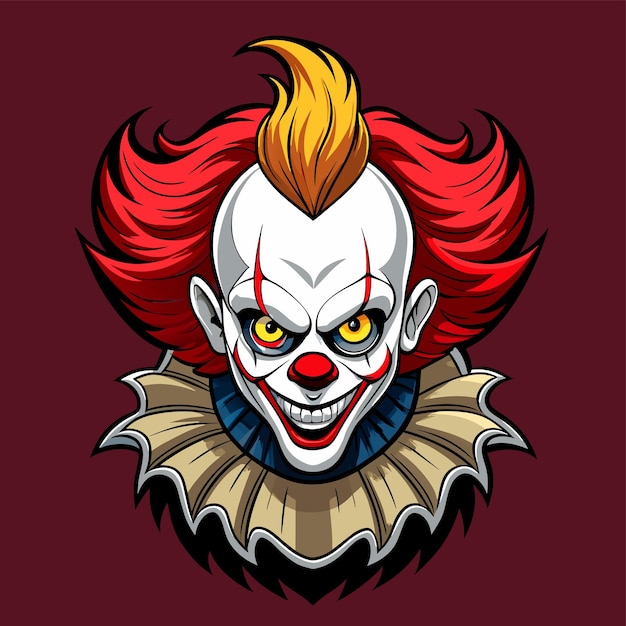 Vector clowns joker buffoon comedian juggler hand drawn mascot cartoon character sticker icon concept