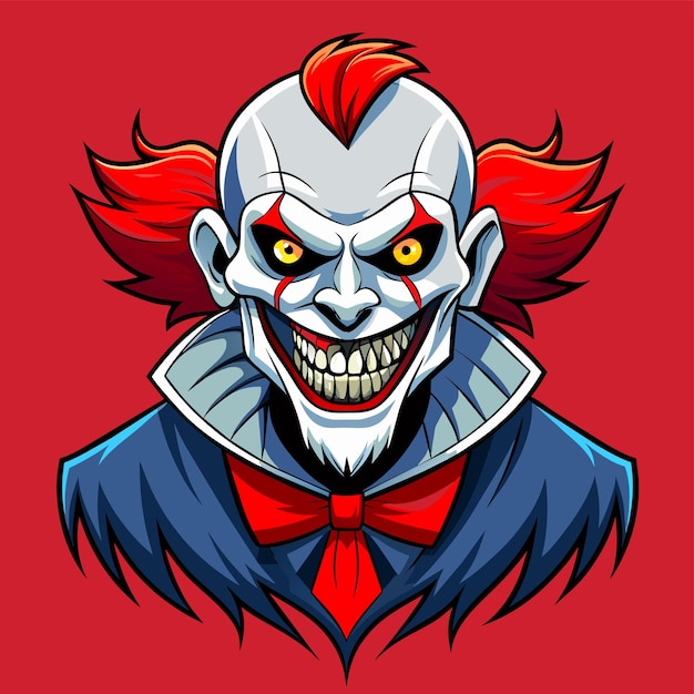 Clowns joker buffoon comedian juggler hand drawn mascot cartoon character sticker icon concept