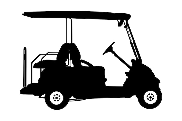 Club car golf cart силуэт автомобиля векторная иллюстрация