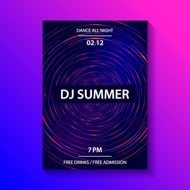 Vector club music party poster