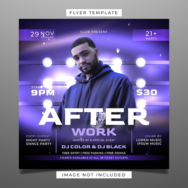 Club party flyer template