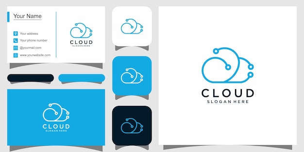 Design del logo cloud semplice moderno