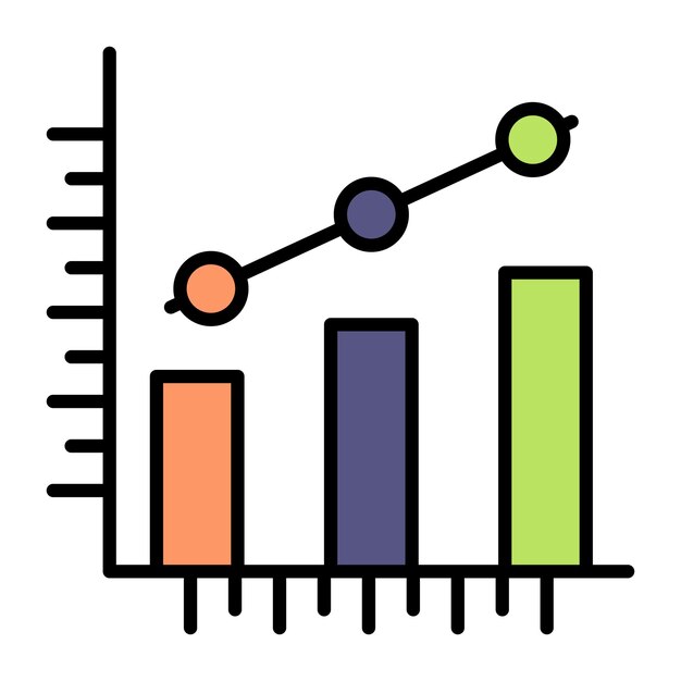 Clustered Bar Flat Illustration