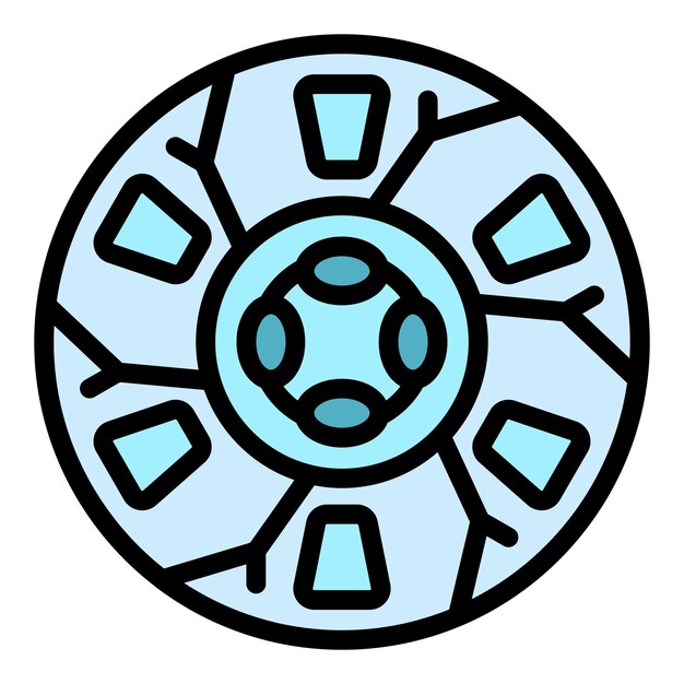 Clutch disc icon Outline Clutch disc vector icon for web design isolated on white background color flat