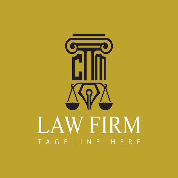 Vector cm initial monogram logo for lawfirm